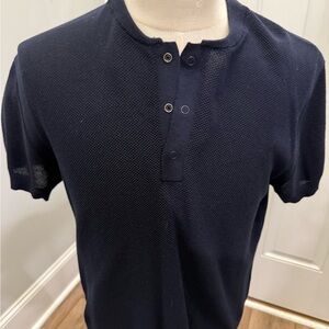 Weston Jon Boucher - Slim Fit Knit Henley - Navy - Large - SOLD OUT ON WEBSITE